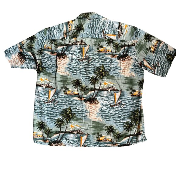 Aloha Republic Hawaiian Button Up Shirt Tropical Beach Camp Size XXL Hawaii Vtg - Picture 5 of 6
